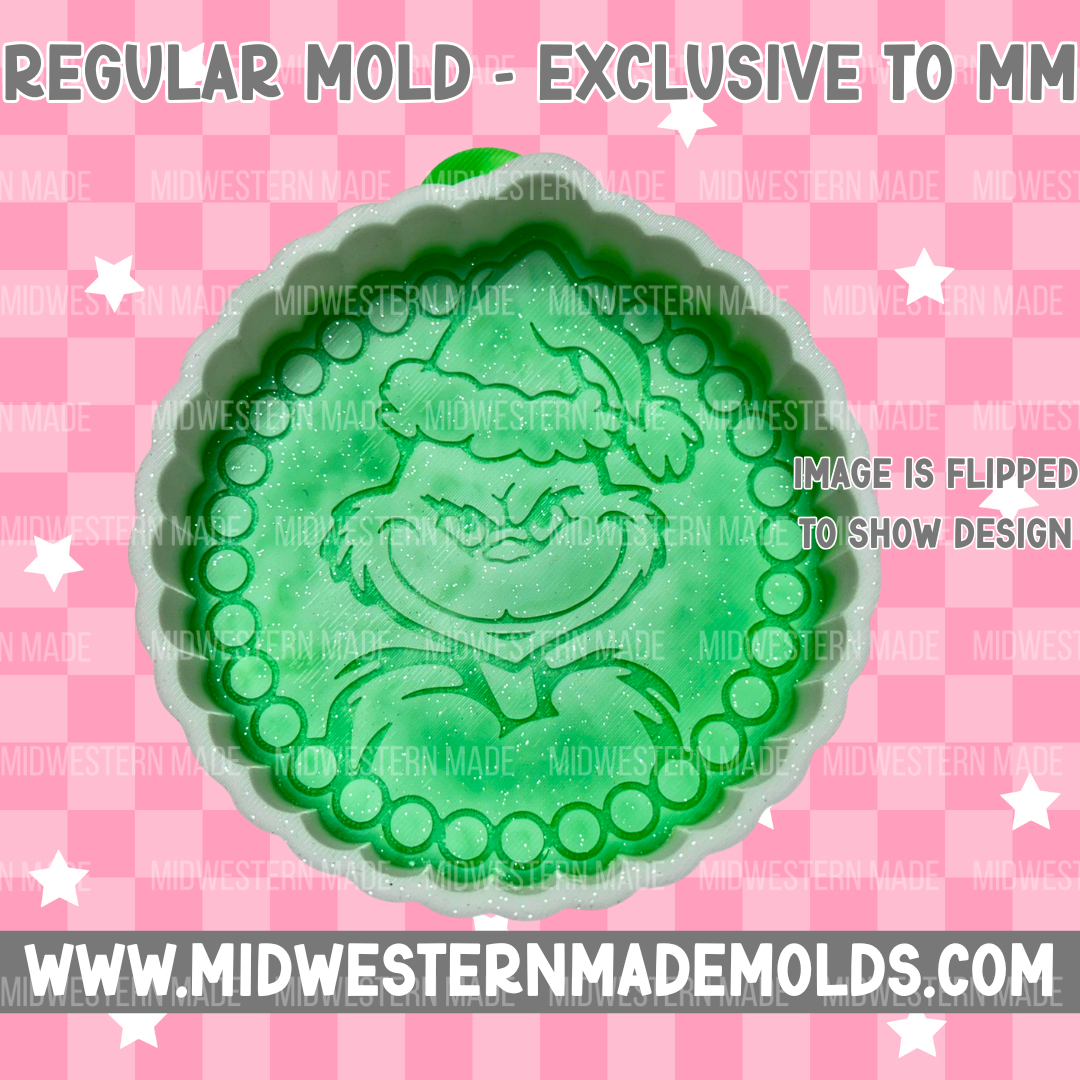 Green Guy Round Freshie Mold - EXCLUSIVE