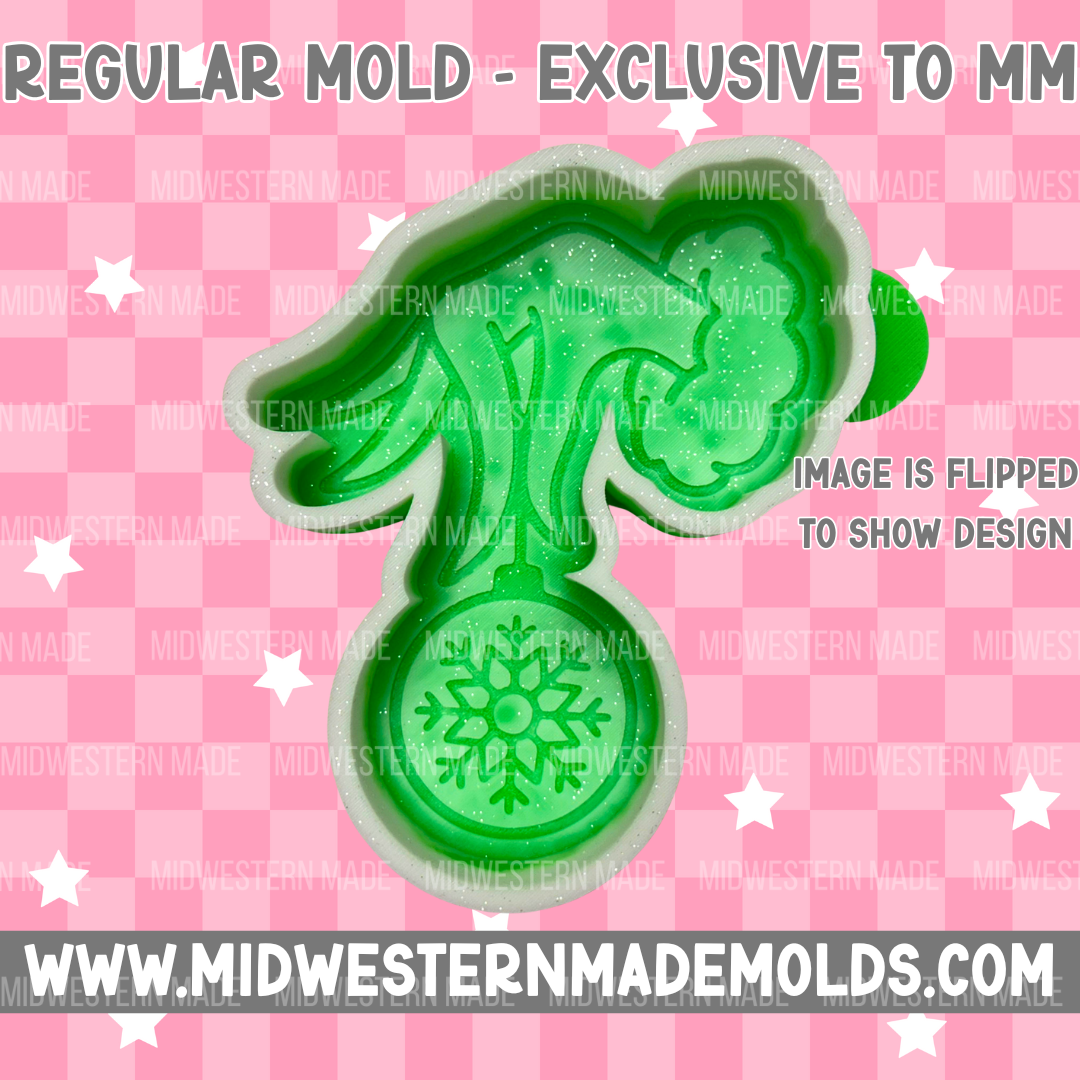 Green Guy Hand Ornament Freshie Mold - EXCLUSIVE