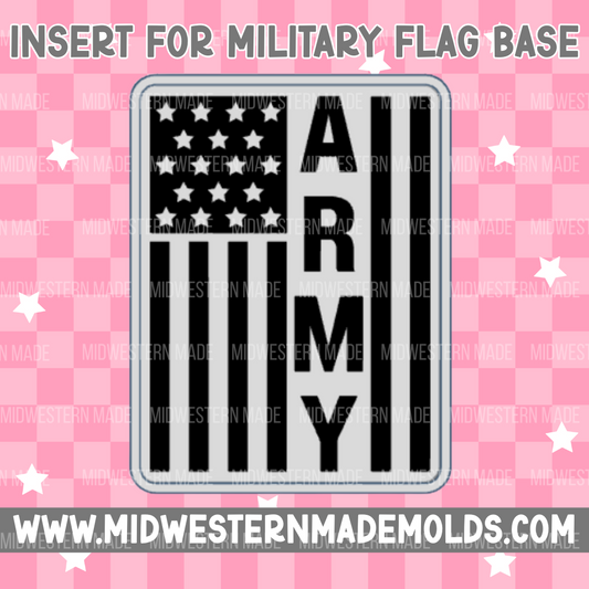 Military Flag Base/Insert Freshie Mold