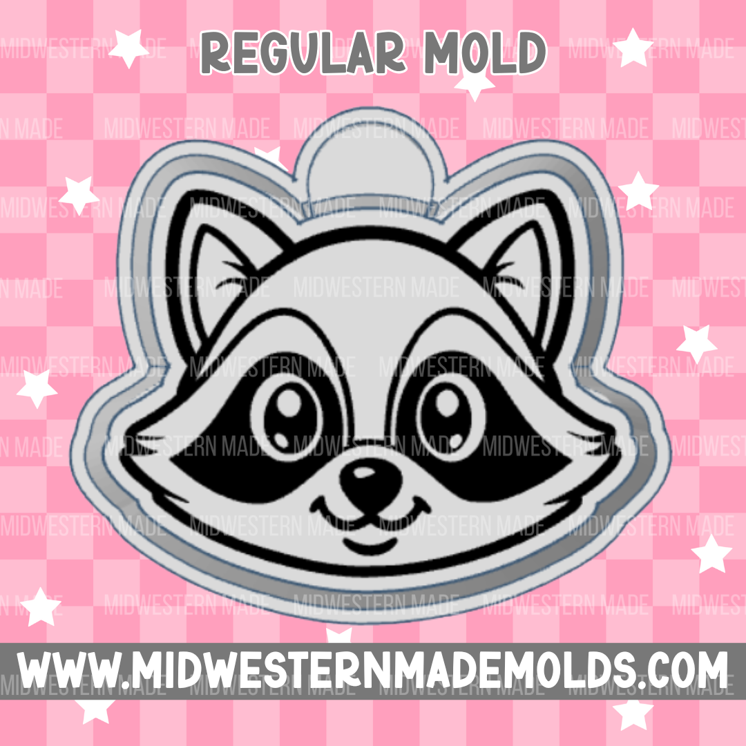 Raccoon Face Freshie Mold