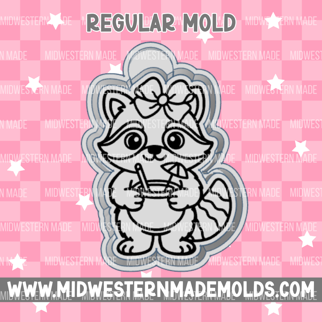 Raccoon Cocktail Freshie Mold