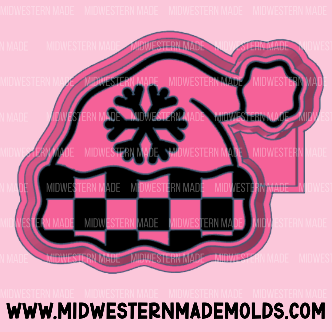 Checkered Santa Hat Freshie Mold