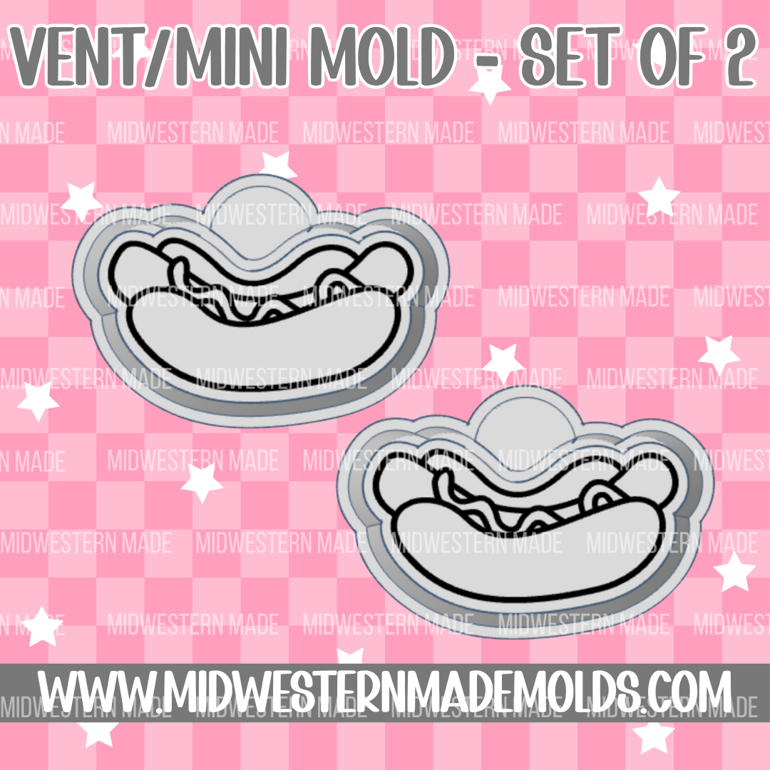 Hot Dog VENT CLIP Freshie Mold