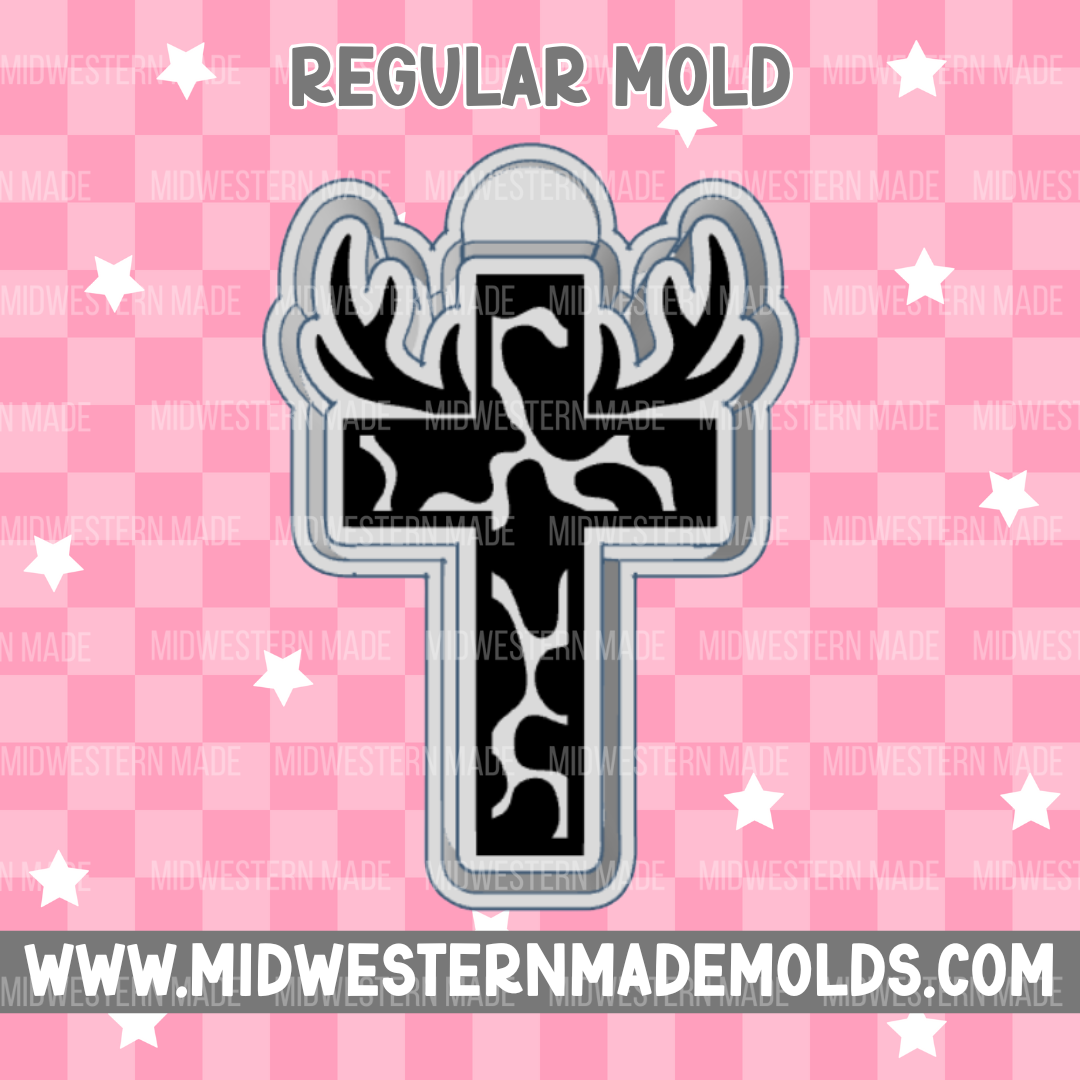 Camo Deer Cross Freshie Mold