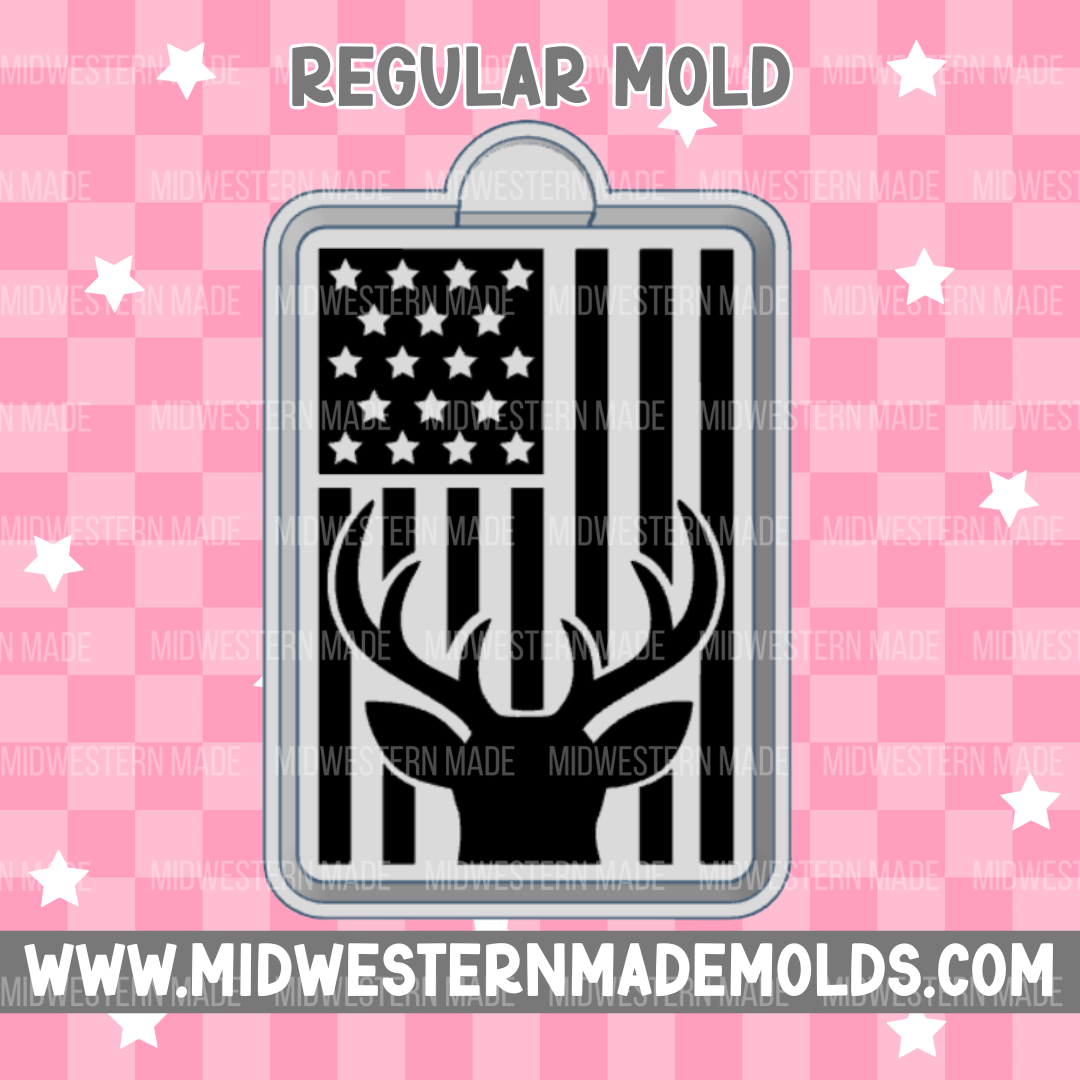 Deer Flag Freshie Mold