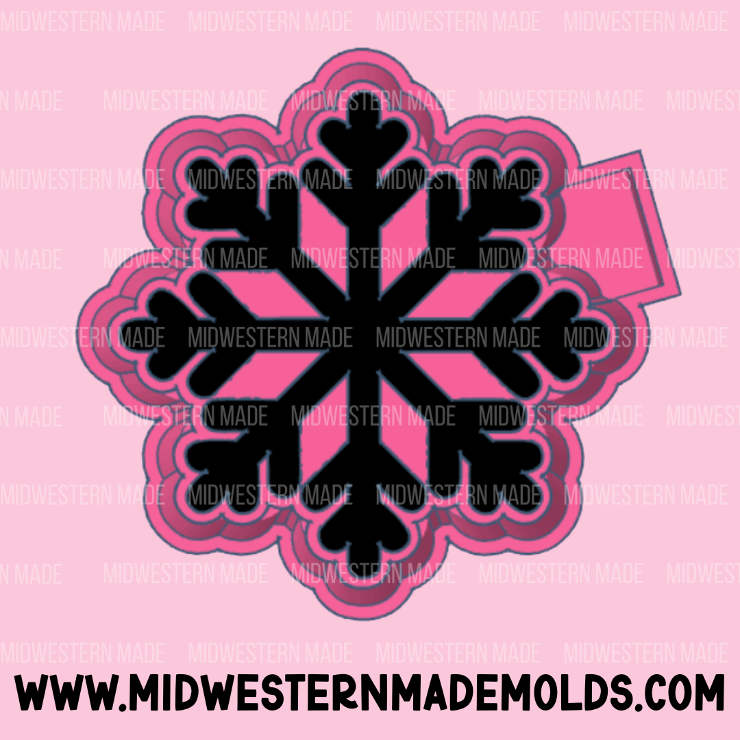 Simple Snowflake Freshie Mold