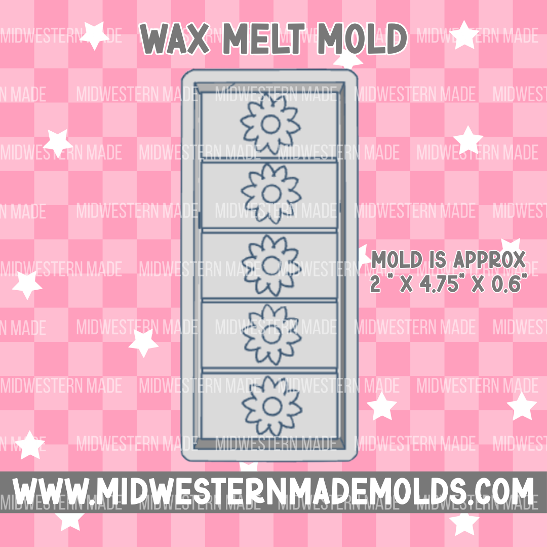 Sunflower Snap Bar Wax Melt Mold