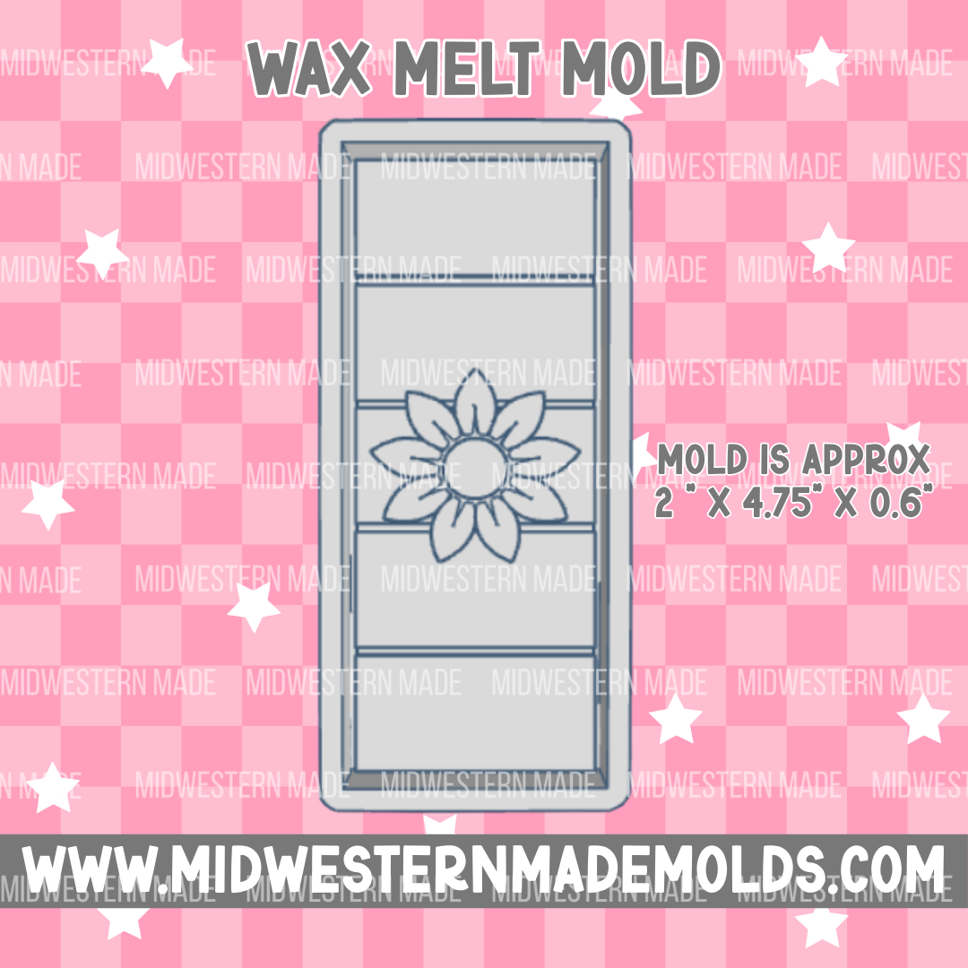 Single Sunflower Snap Bar Wax Melt Mold