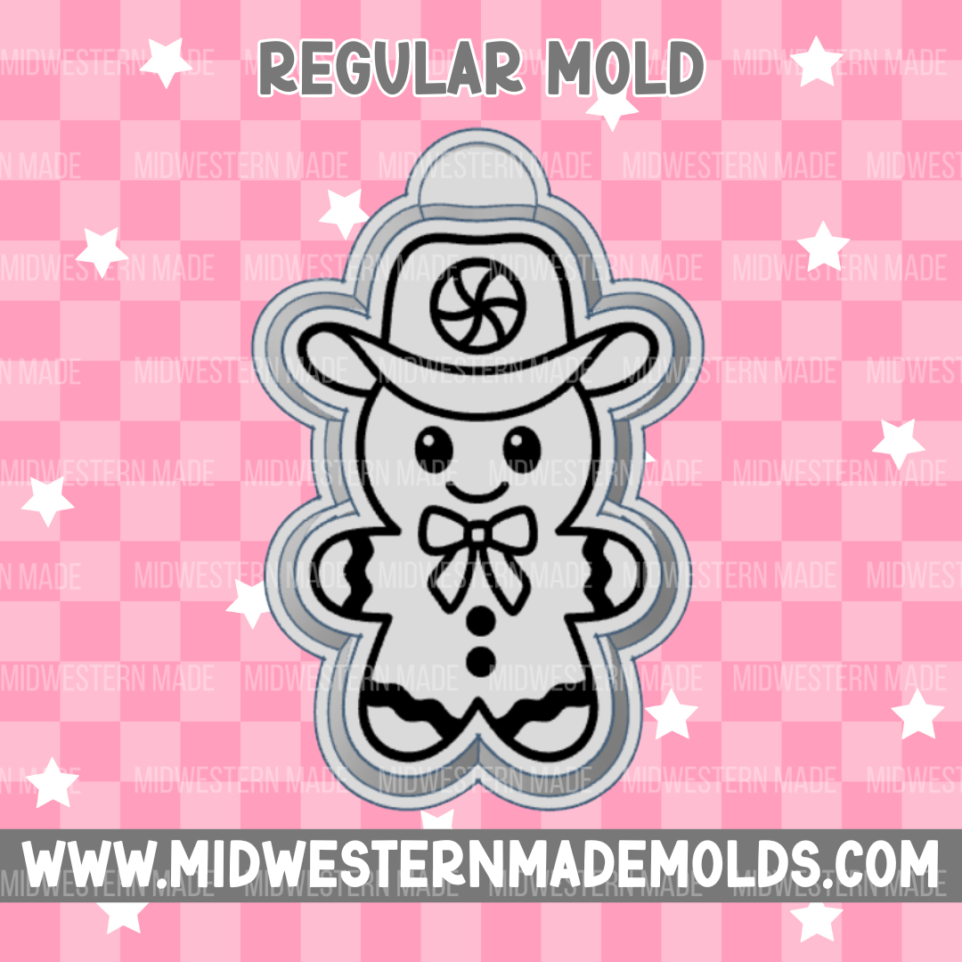 Cowboy Gingerbread Freshie Mold