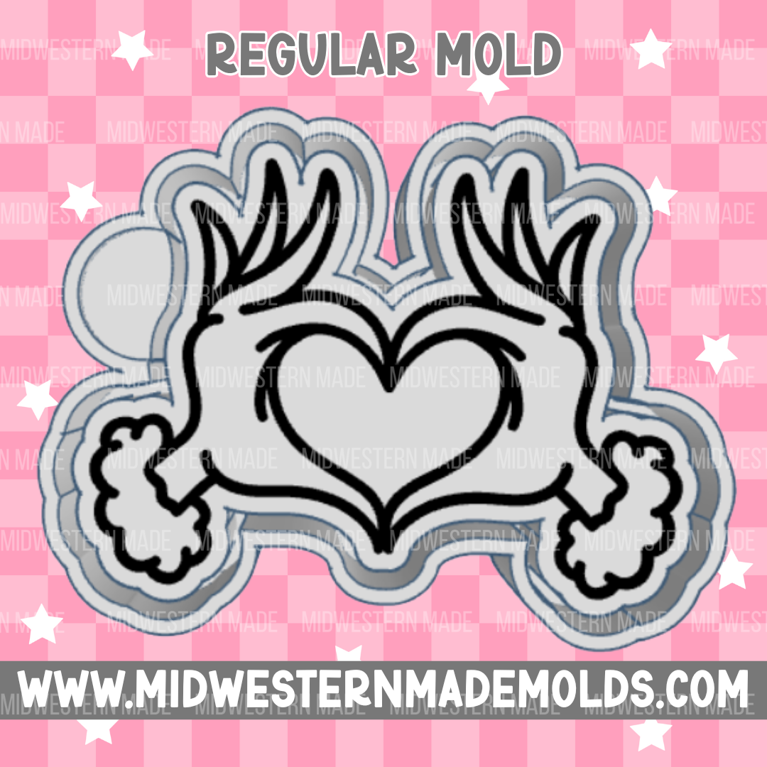 Green Guy Hands Freshie Mold