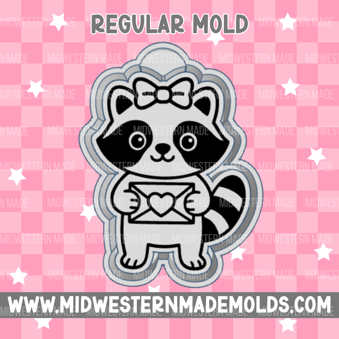 Love Letter Raccoon Freshie Mold