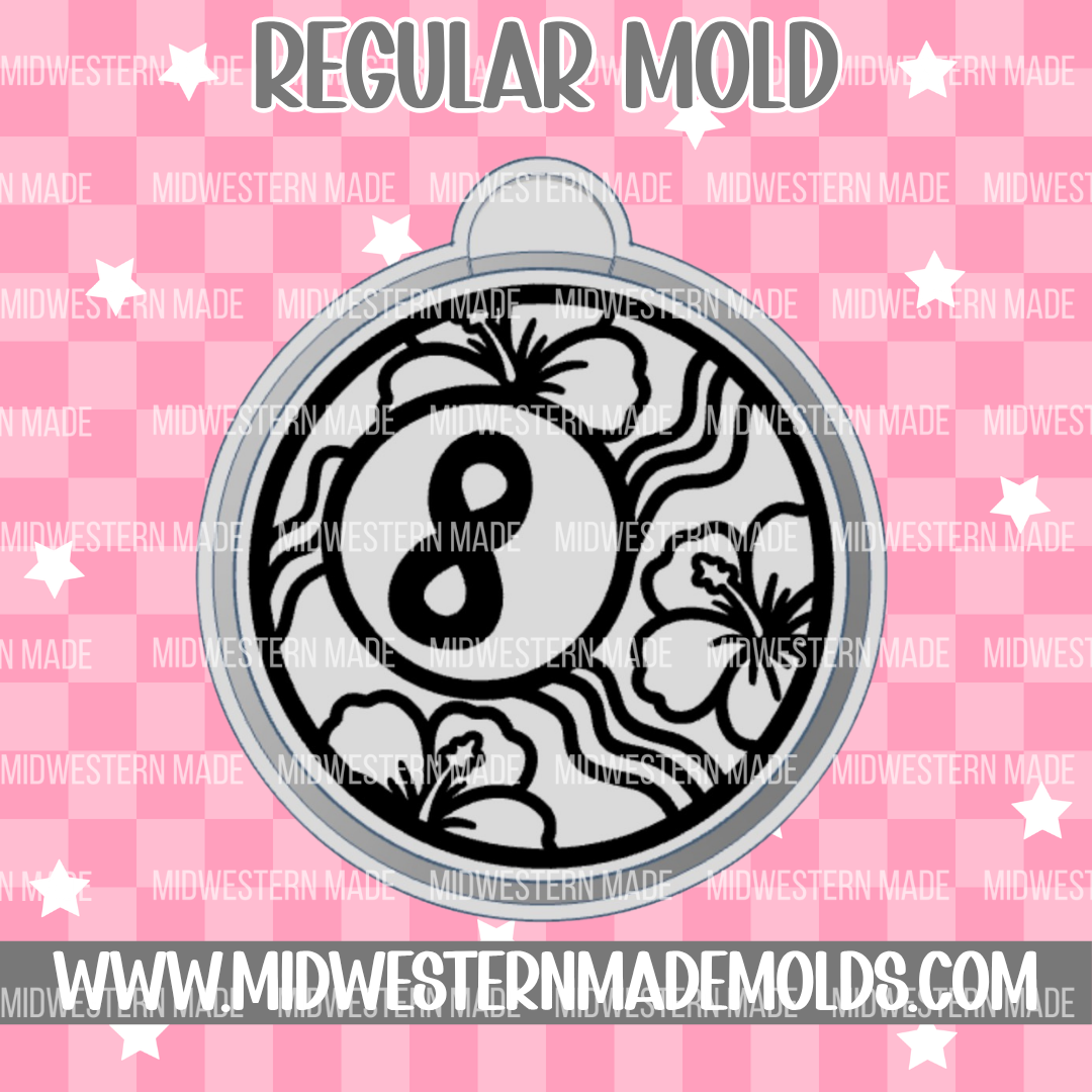 Summer 8 Ball Freshie Mold