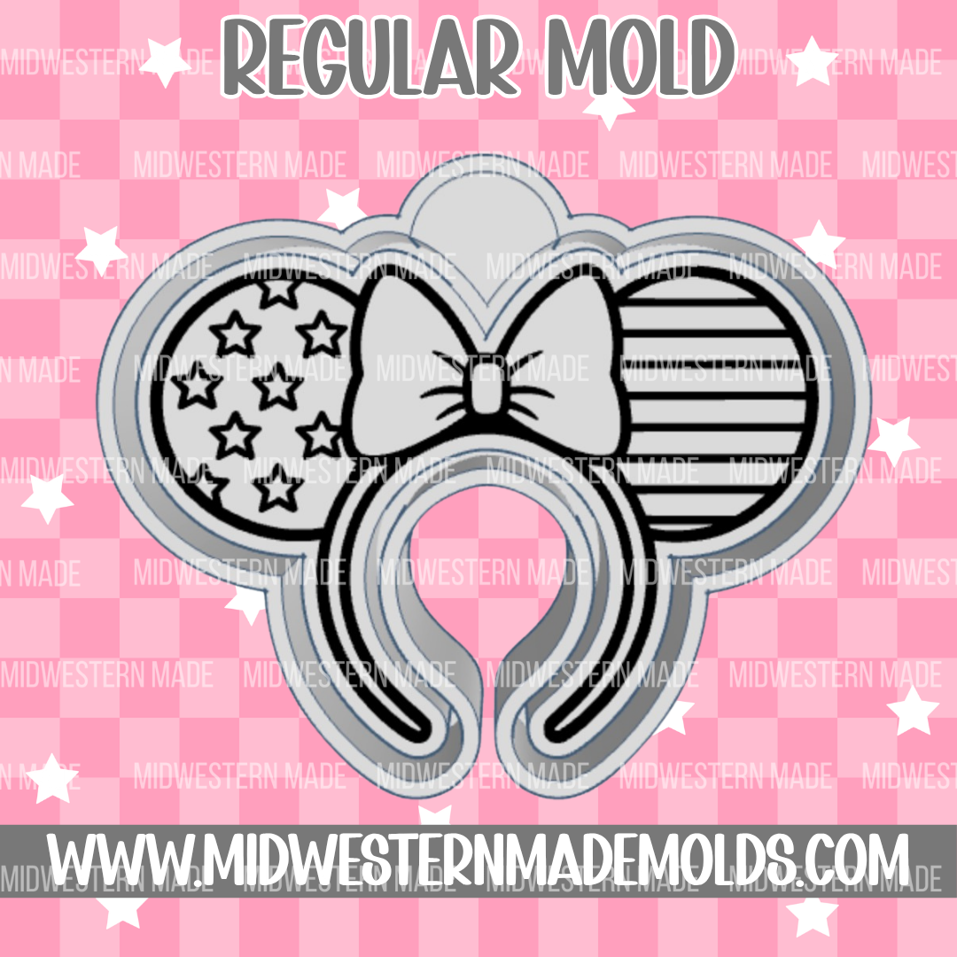Americana Mouse Ear Headband Freshie Mold