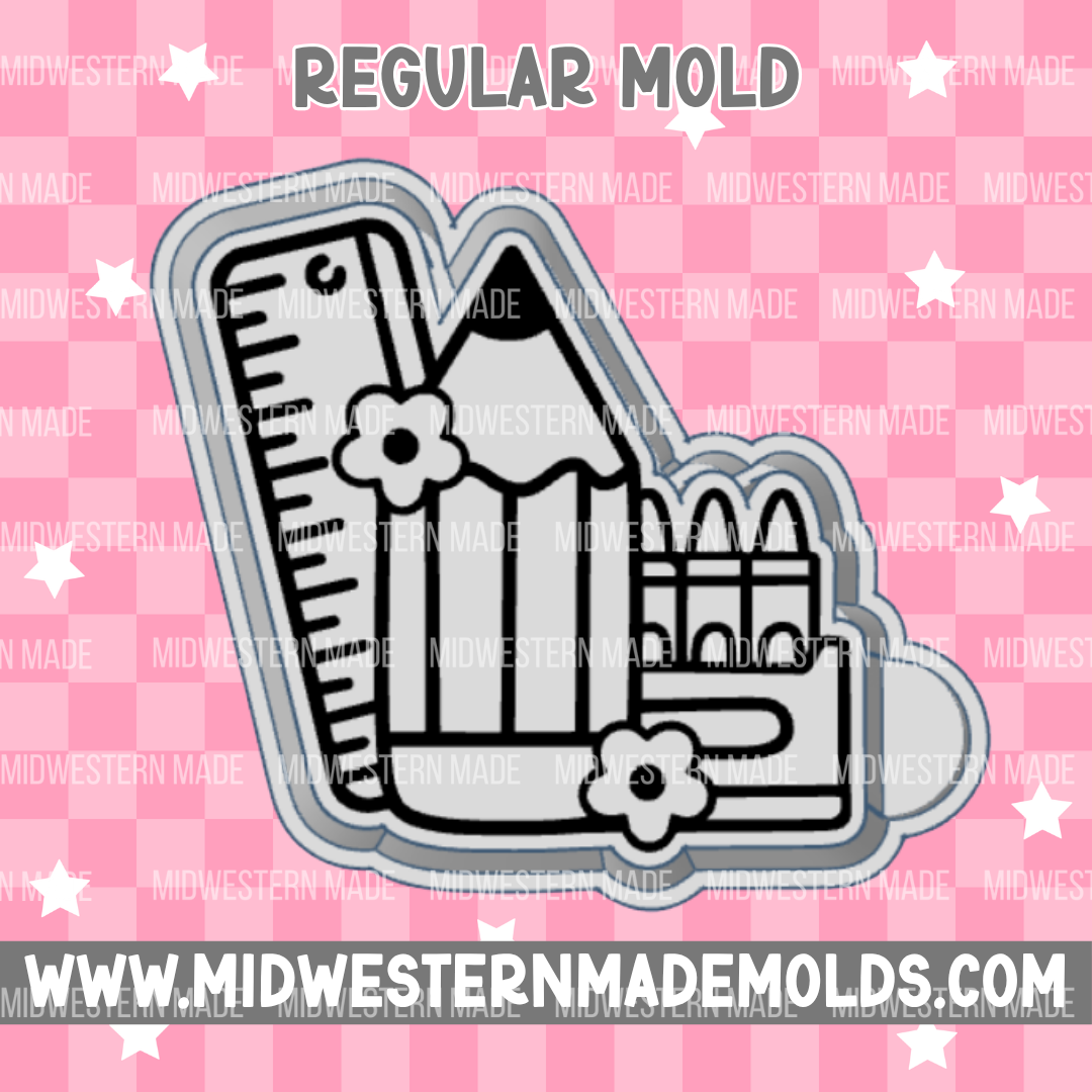 School Supplies Freshie Mold