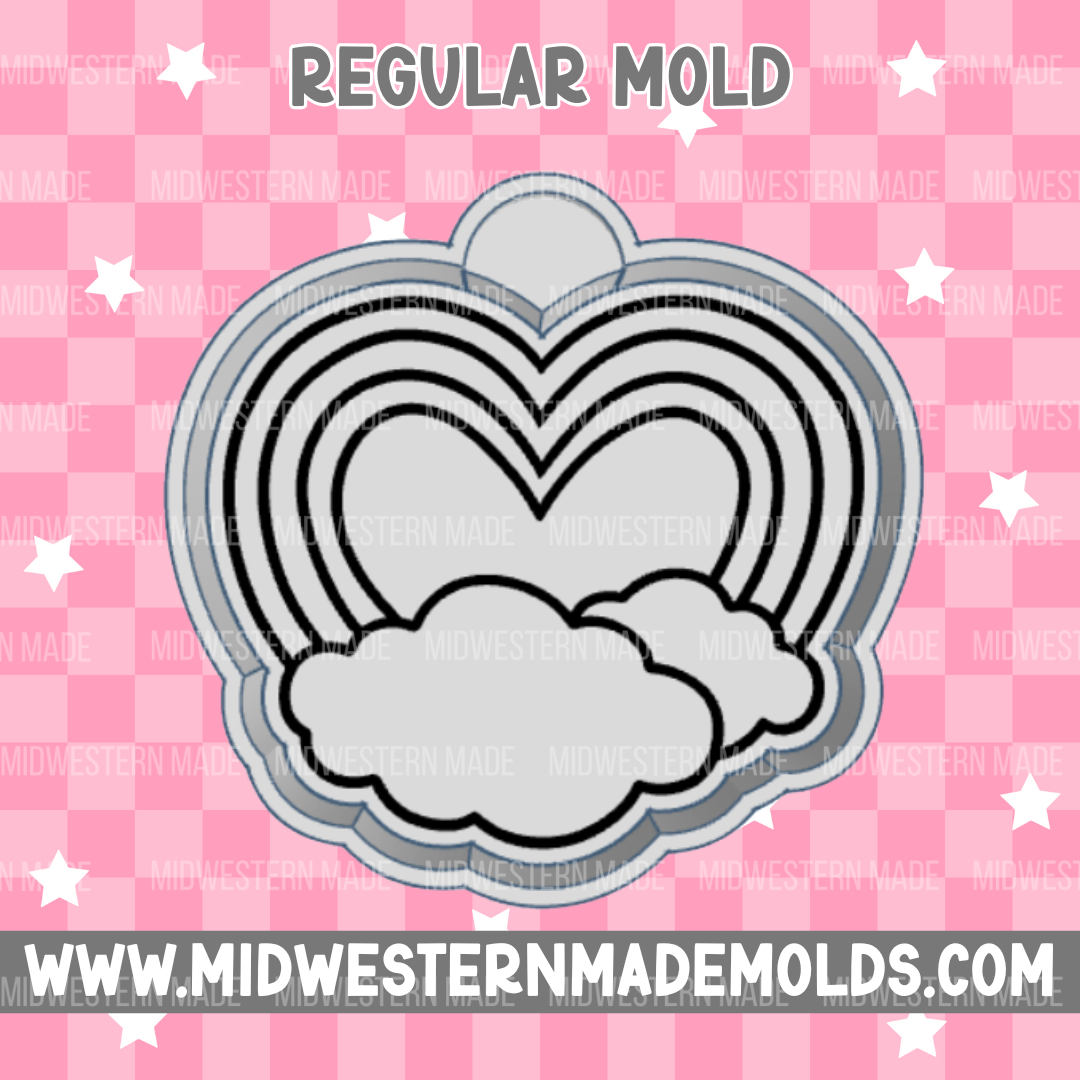 Heart Rainbow Freshie Mold
