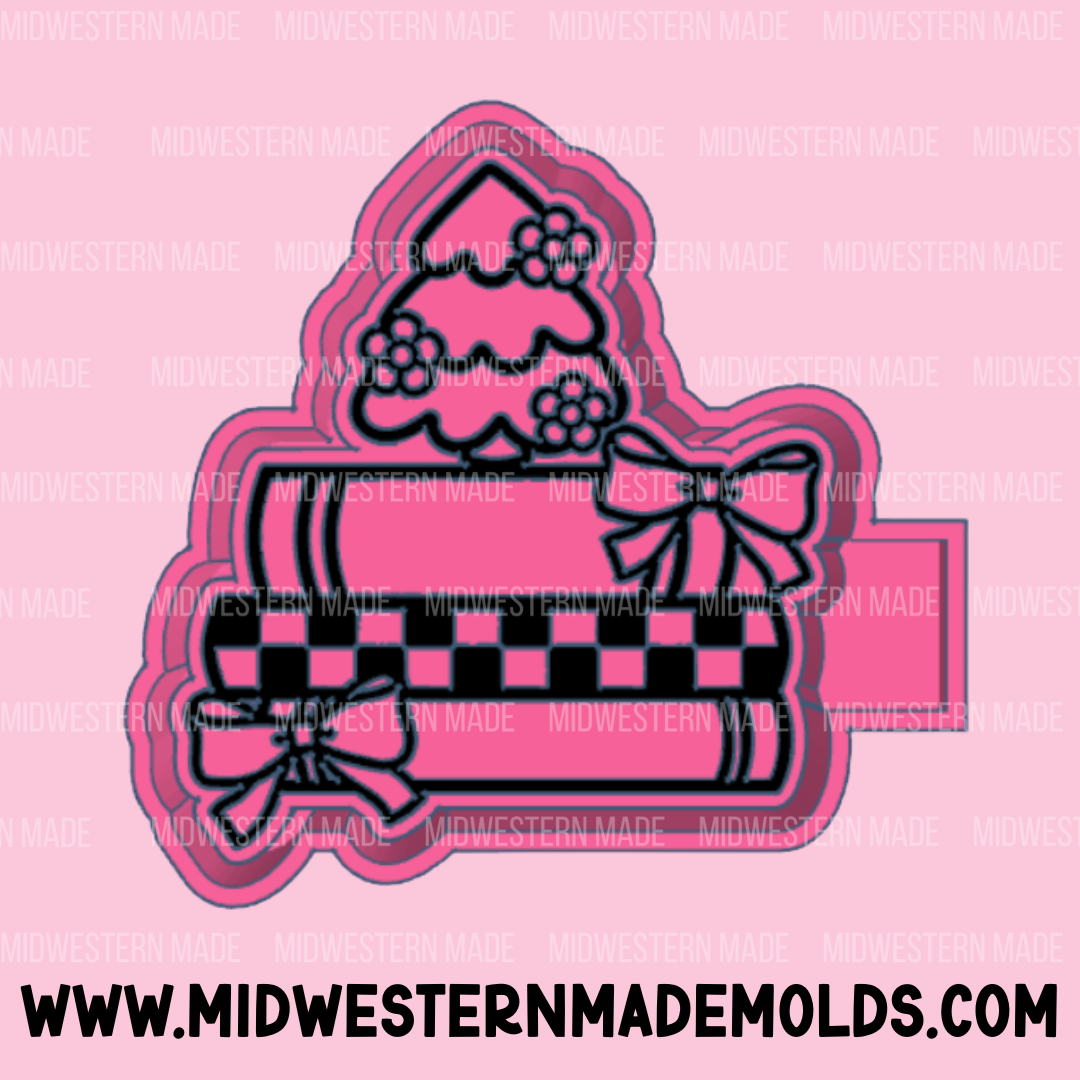 Christmas Book Stack Freshie Mold