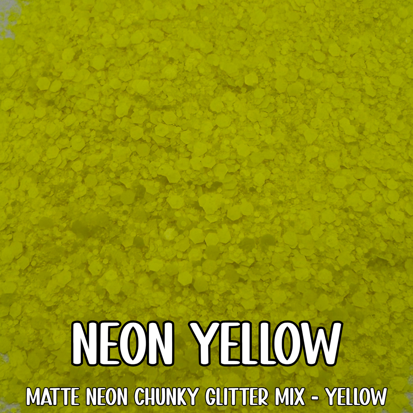 Neon Yellow Chunky Mix Glitter