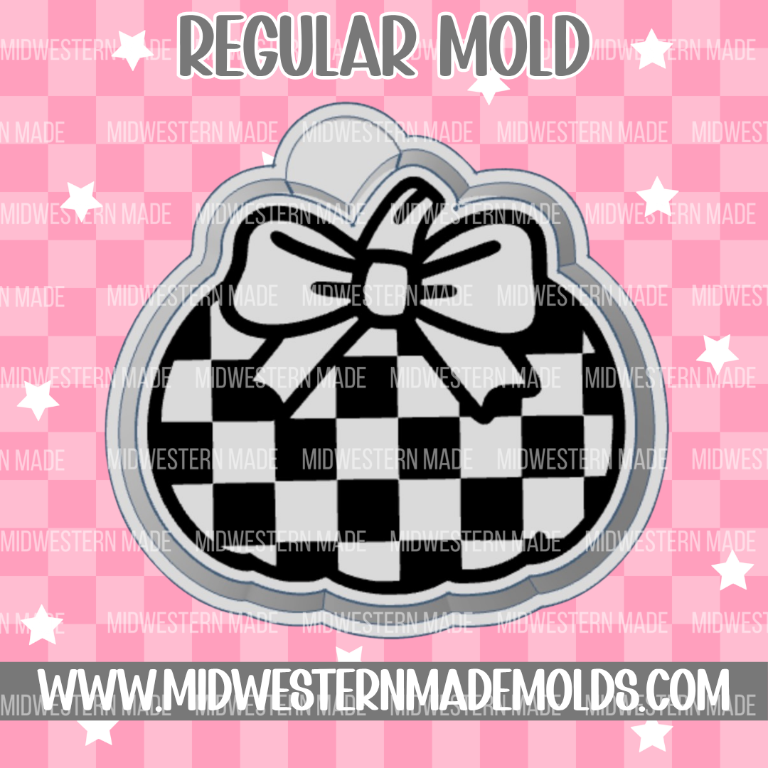 Checkered Pumpkin Freshie Mold
