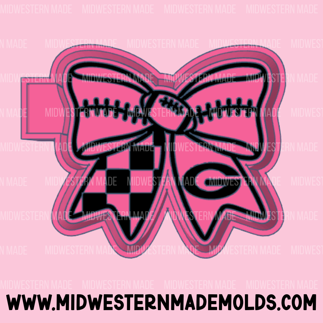 GB Football Bow Freshie Mold