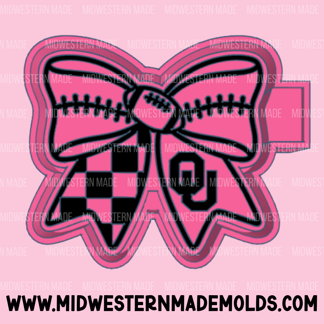 Sooners Football Bow Freshie Mold