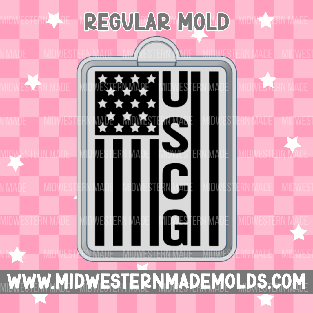 Coast Guard Flag Freshie Mold