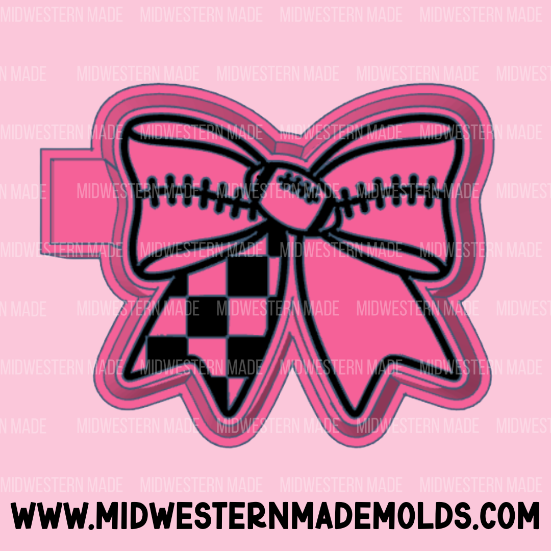 Plain Football Bow Freshie Mold