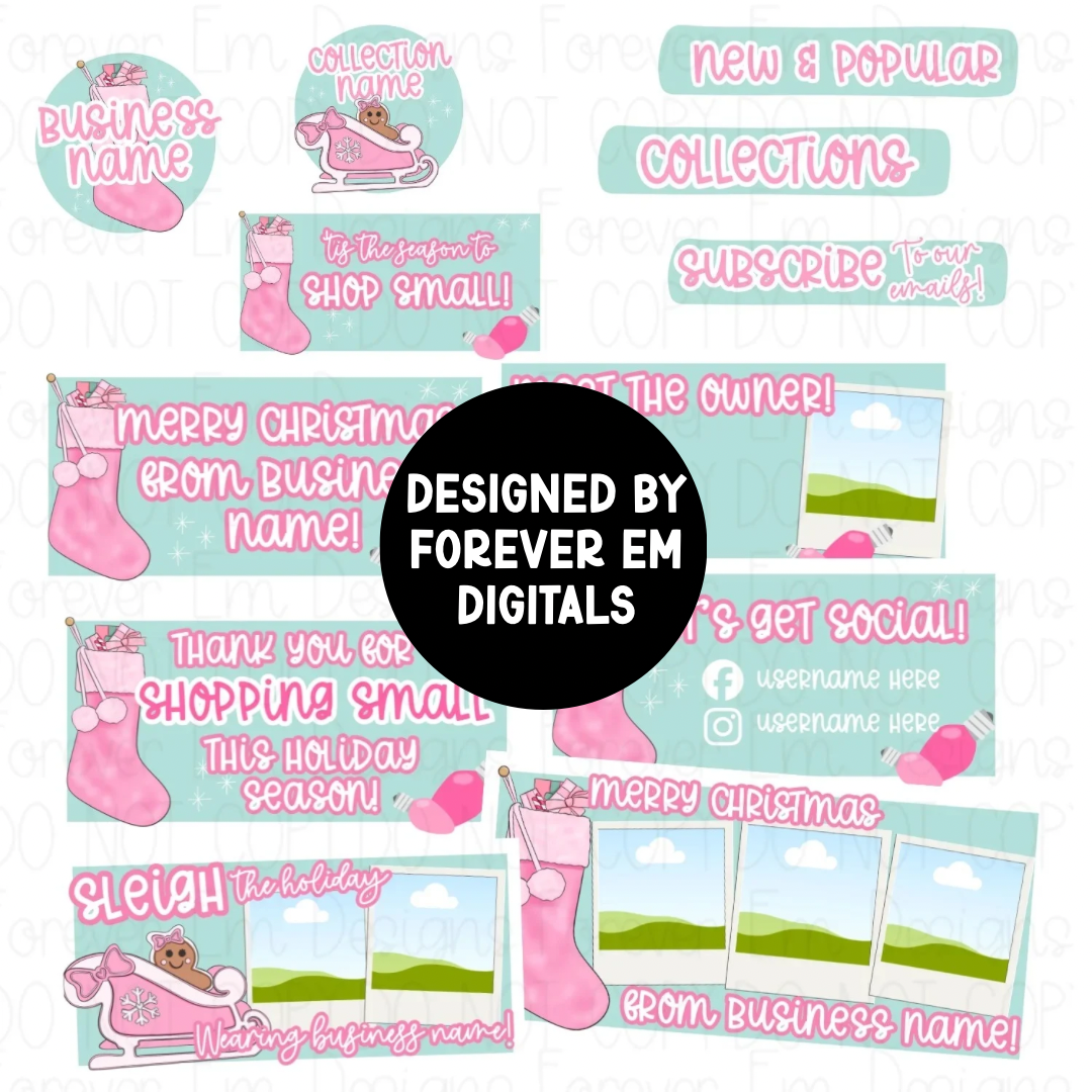 Mint & Pink Christmas SHOPIFY REVAMP