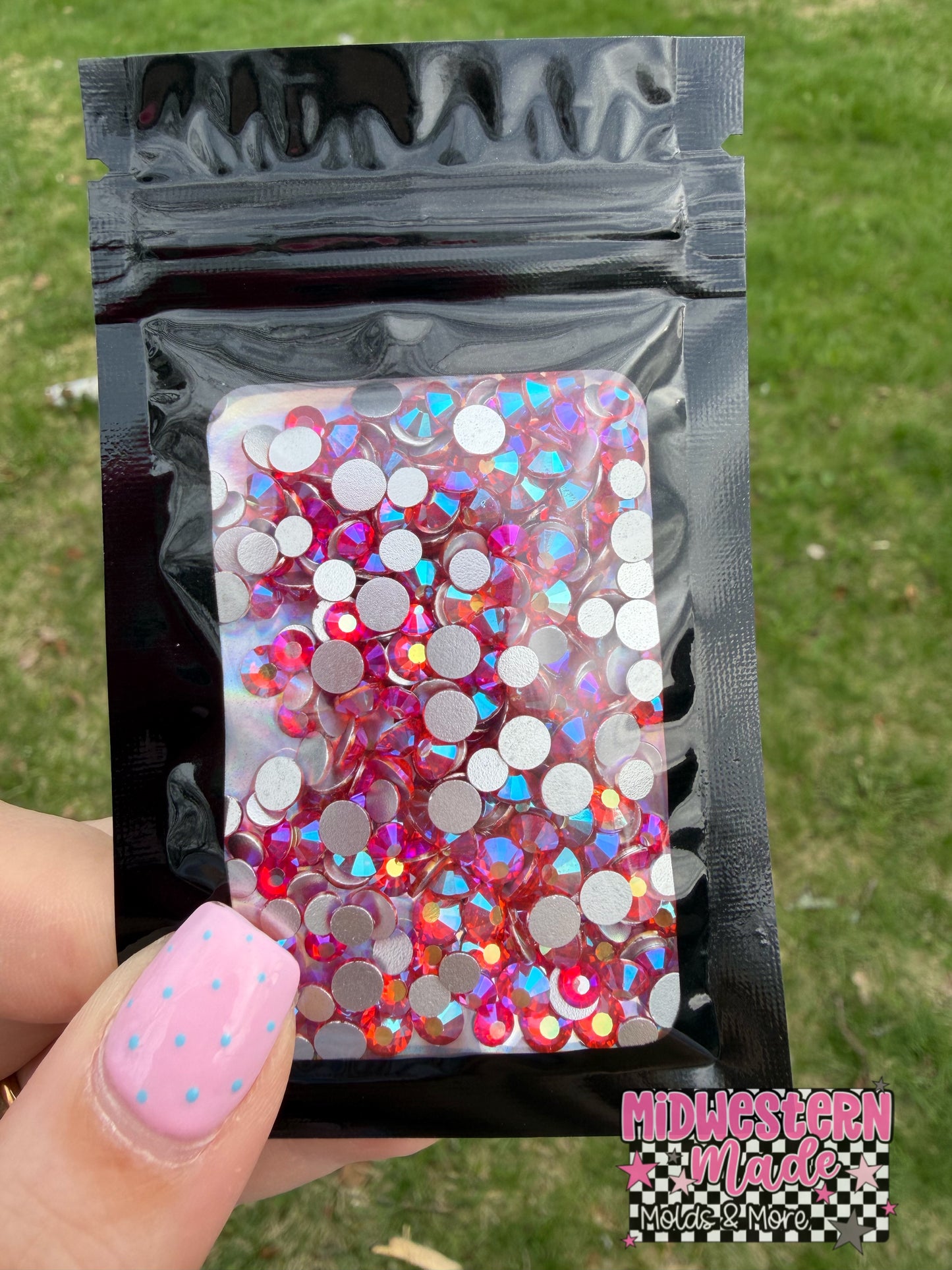 Rhodonite Flatback Rhinestones