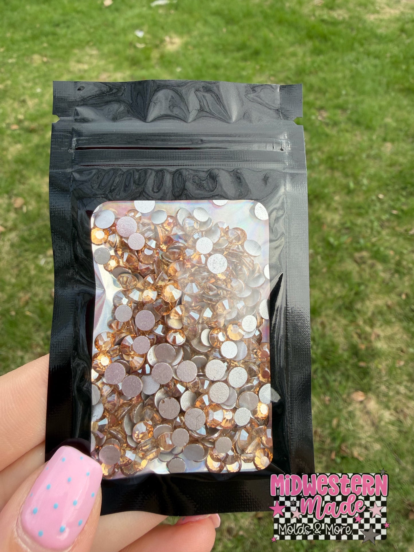 Hessonite Flatback Rhinestones