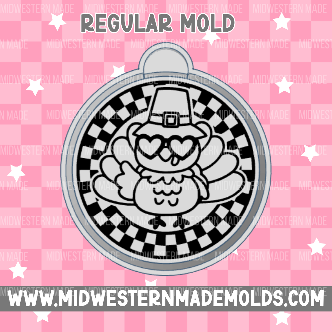 Groovy Turkey Checkered Freshie Mold