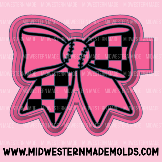 Baseball/Softball Bow Freshie Mold