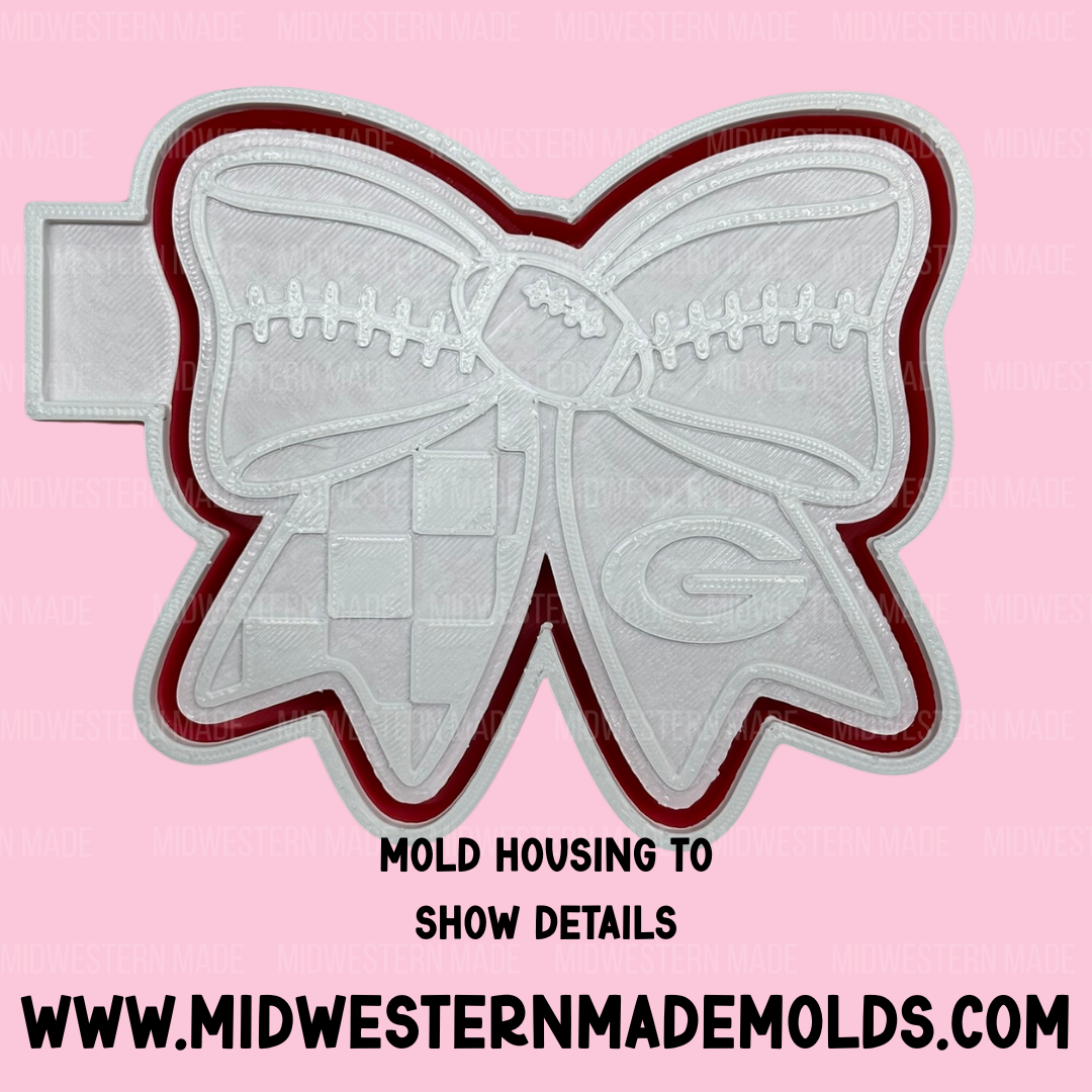 GB Football Bow Freshie Mold