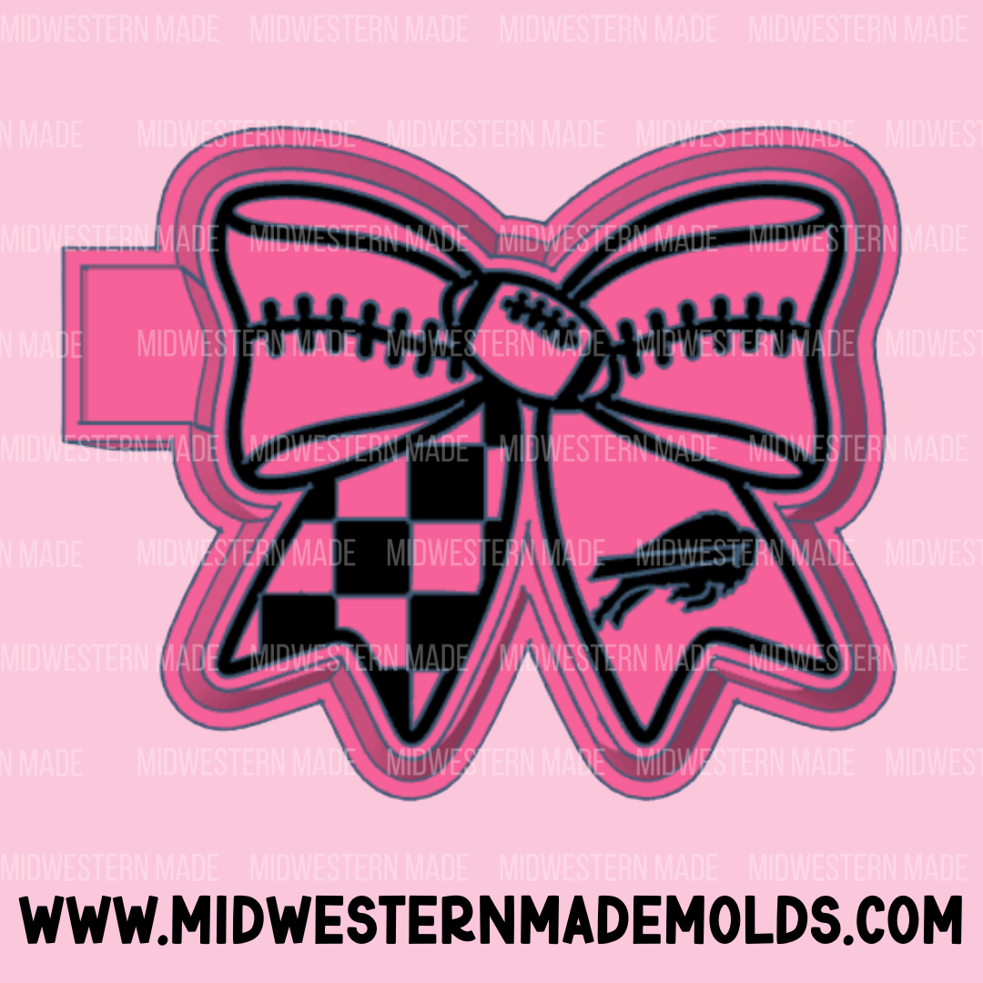 Buffalo Football Bow Freshie Mold