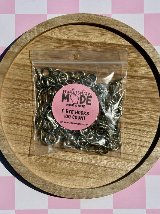 1" Eye Hooks - 100 Count