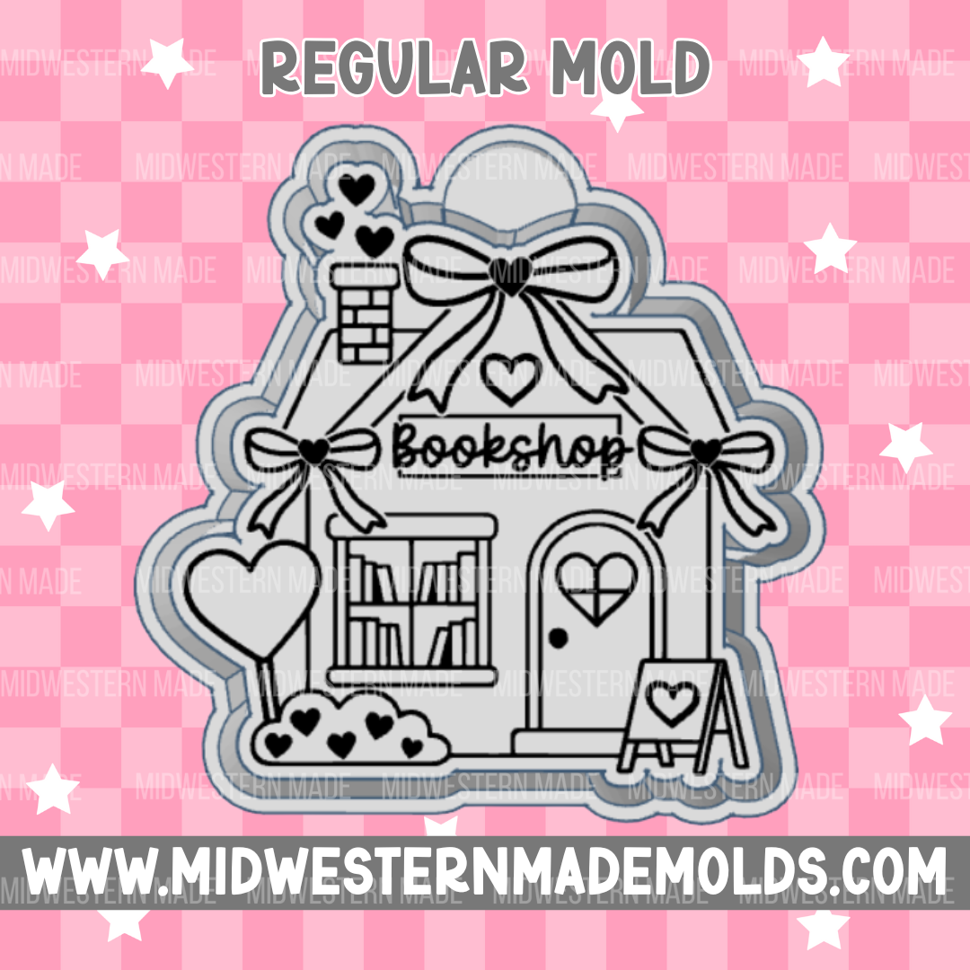 Heart Bookshop Freshie Mold