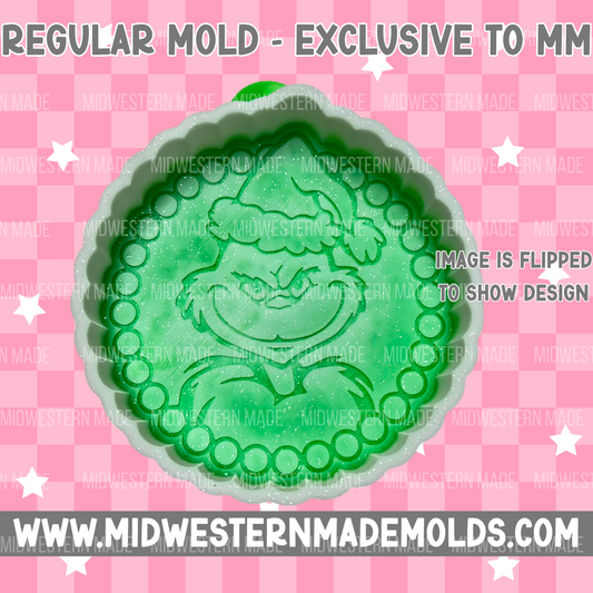Green Guy Round Freshie Mold - EXCLUSIVE