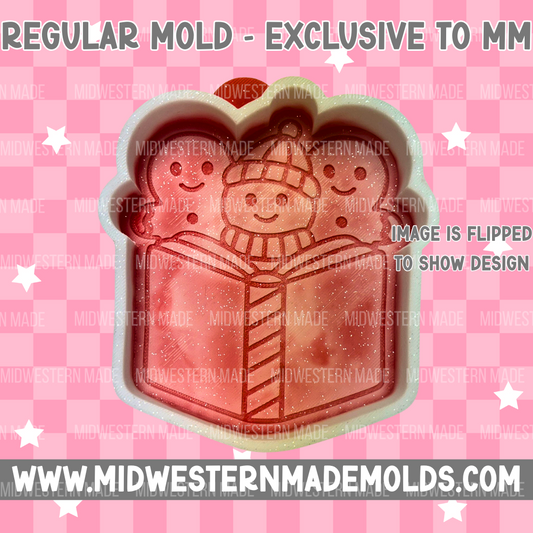 Snowman Gingerbread Book Freshie Mold - EXCLUSIVE