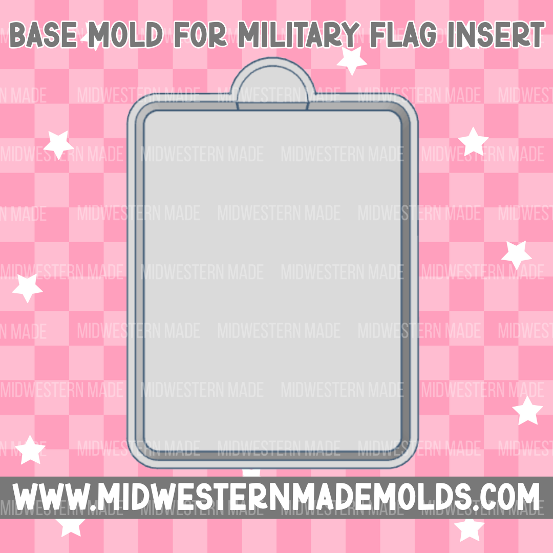 Military Flag Base/Insert Freshie Mold