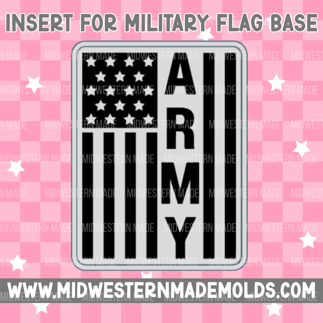 Military Flag Base/Insert Freshie Mold