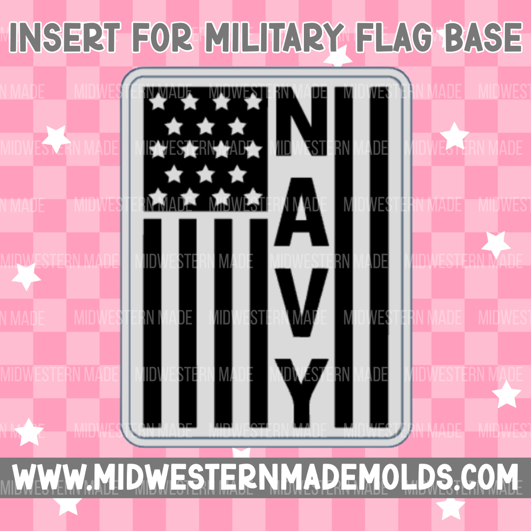 Military Flag Base/Insert Freshie Mold