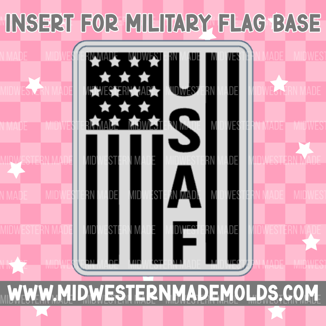 Military Flag Base/Insert Freshie Mold