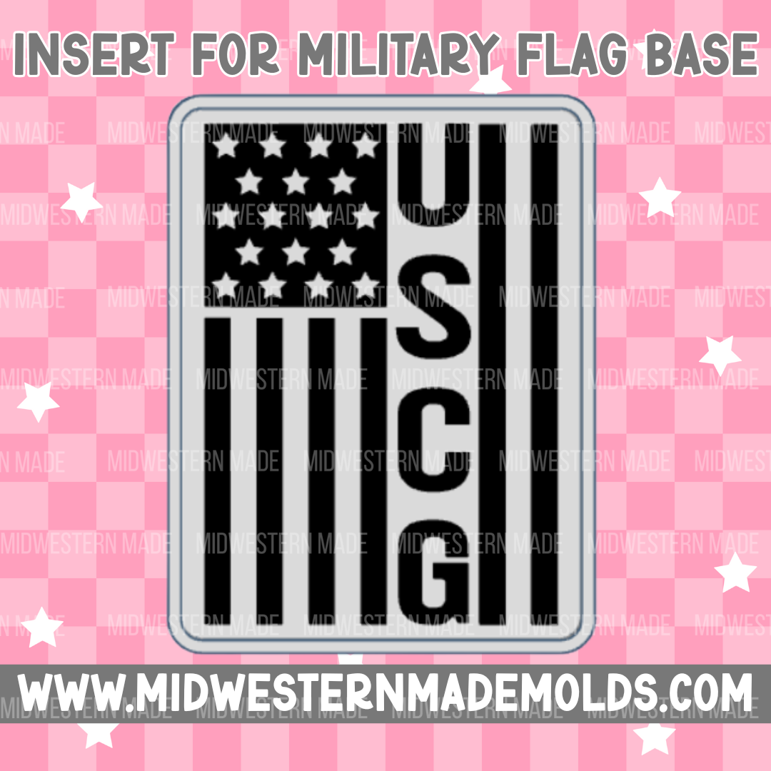 Military Flag Base/Insert Freshie Mold
