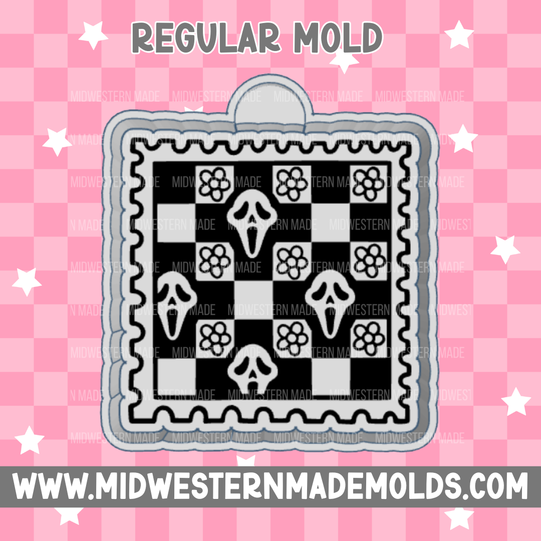 GF Checkered Stamp Freshie Mold