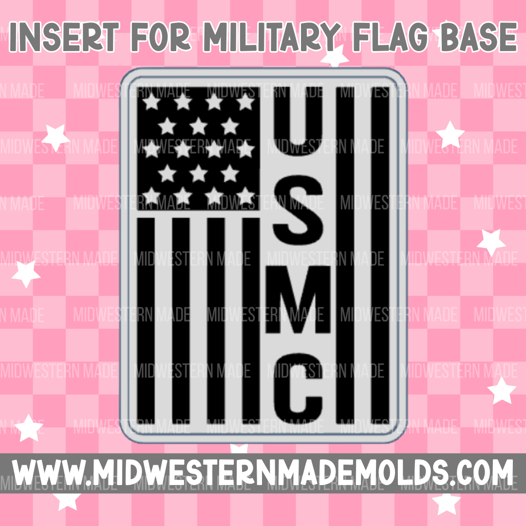 Military Flag Base/Insert Freshie Mold