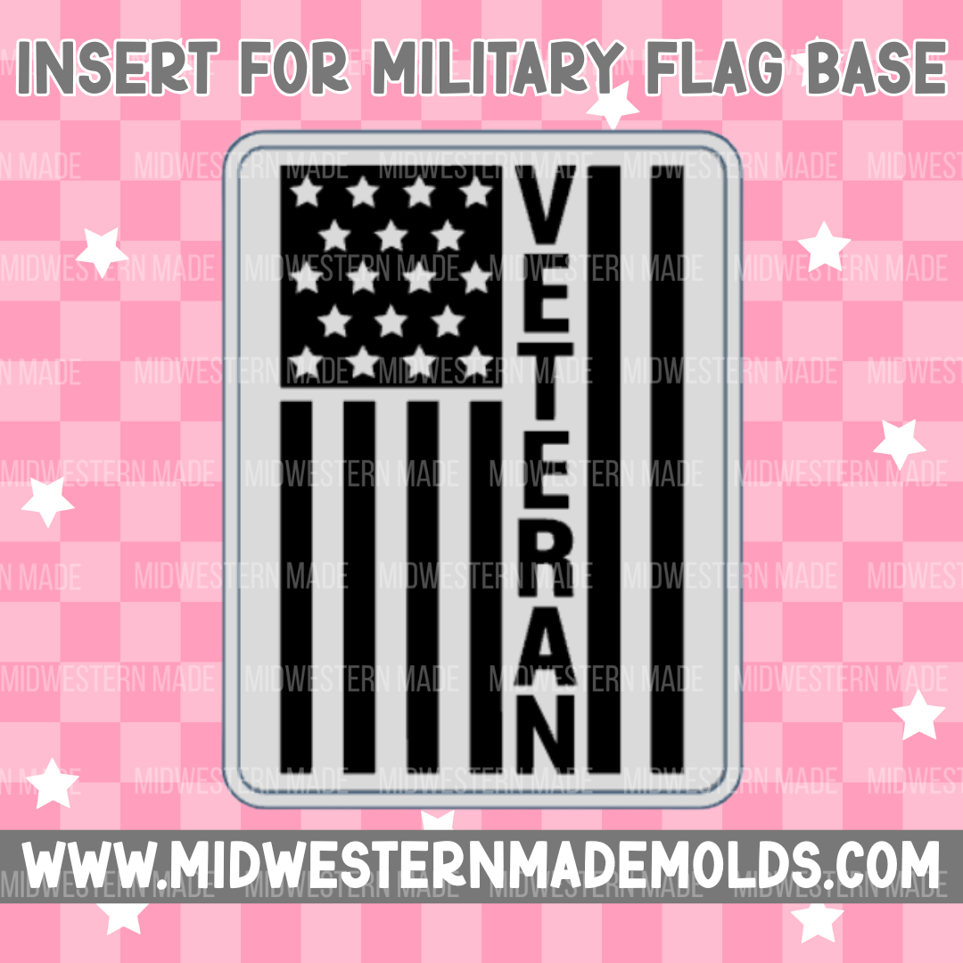 Military Flag Base/Insert Freshie Mold