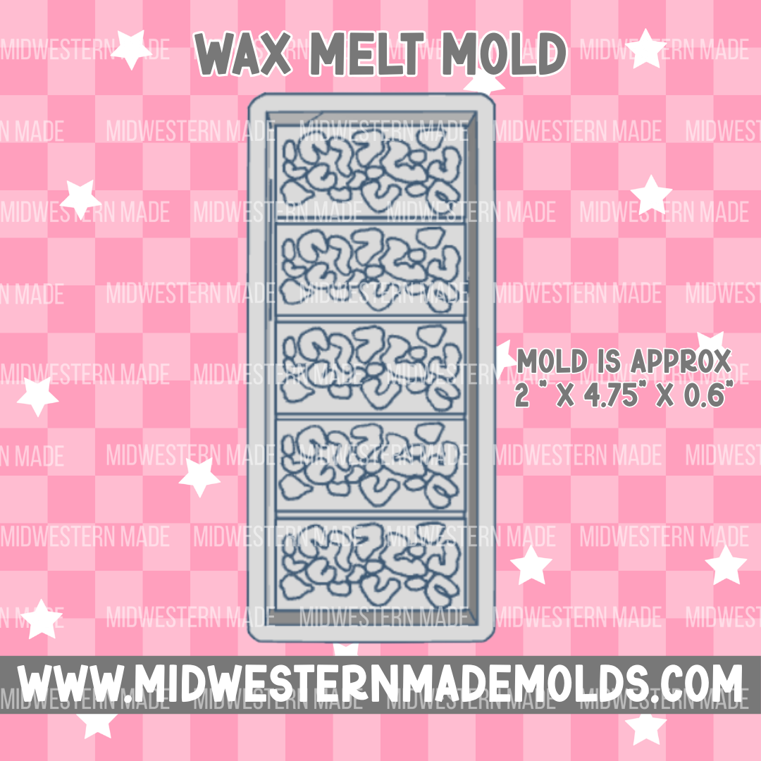 Leopard Snap Bar Wax Melt Mold