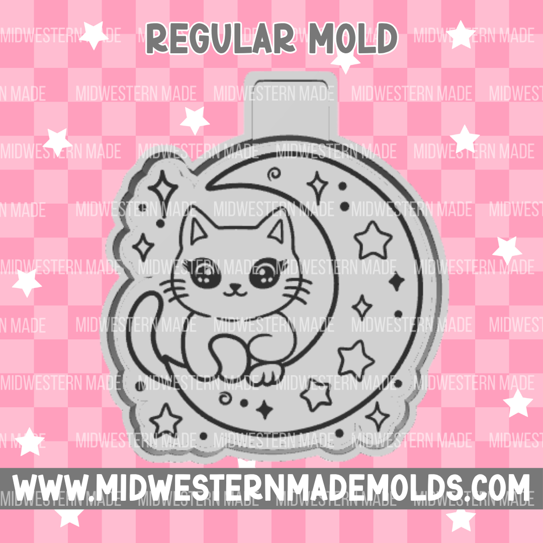 LF Cat Moon Freshie Mold