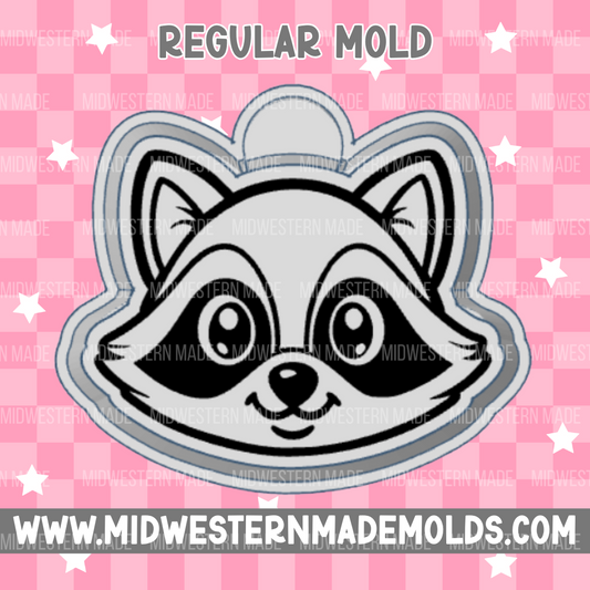 Raccoon Face Freshie Mold
