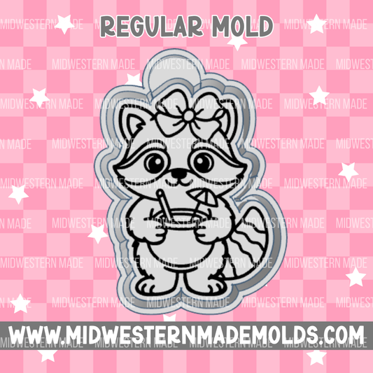 Raccoon Cocktail Freshie Mold