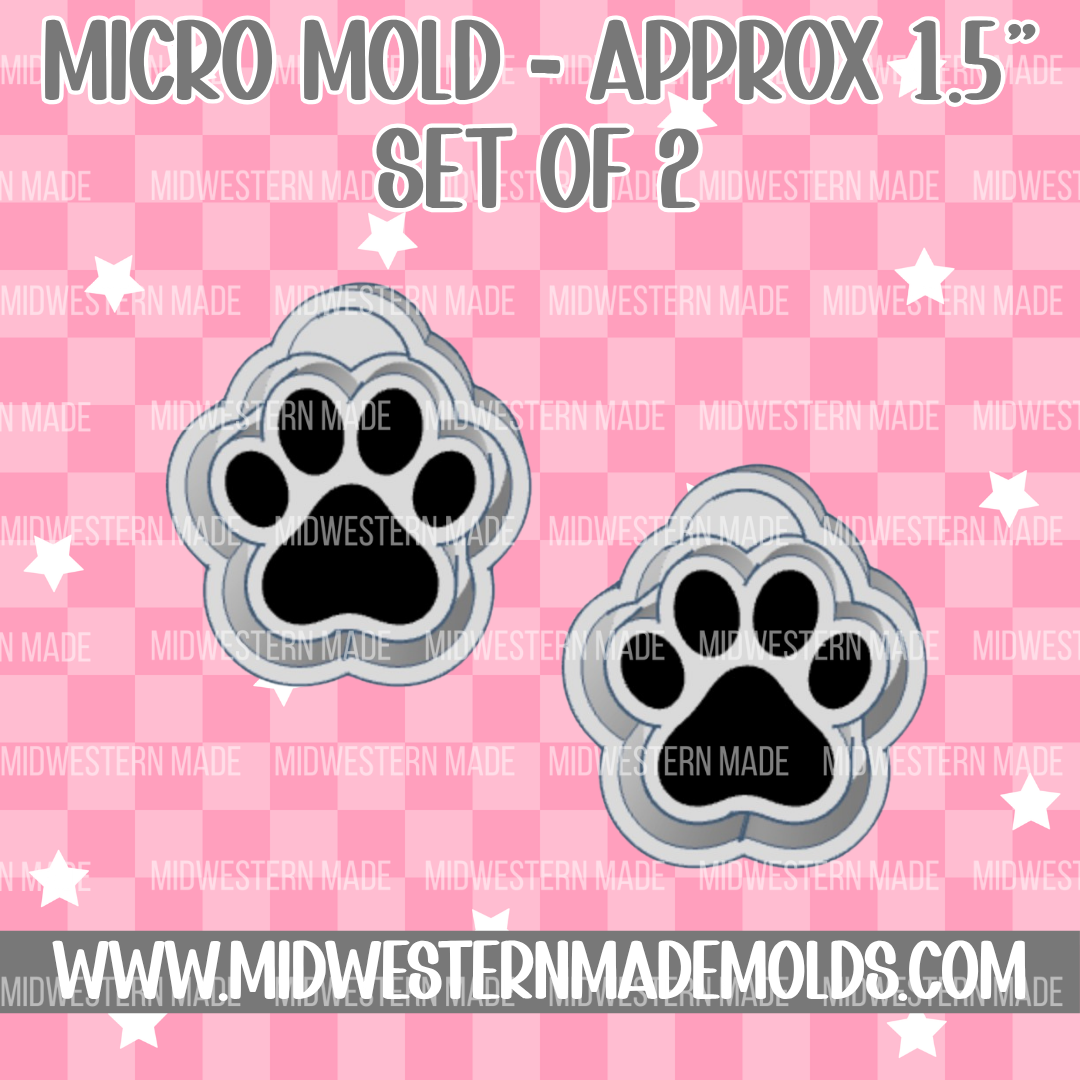 Paw Print MICRO Freshie Mold